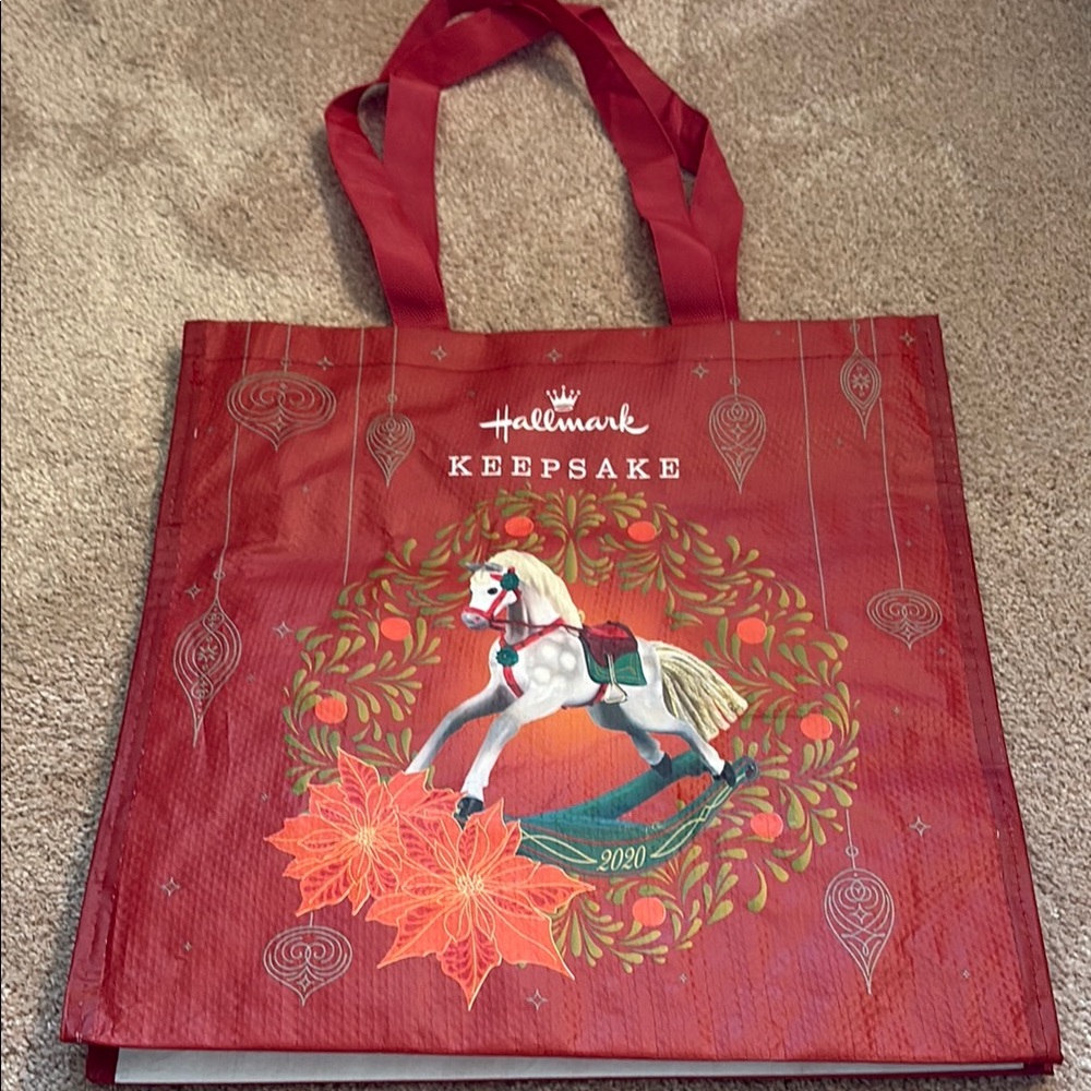Hallmark Red Tote Bag with Autumn Design